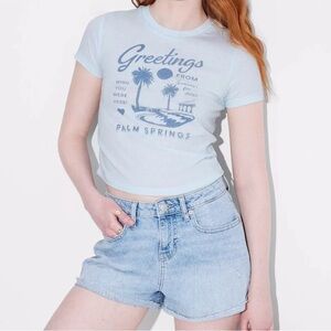 NWT Greetings from Palm Springs Tee Blue XXL